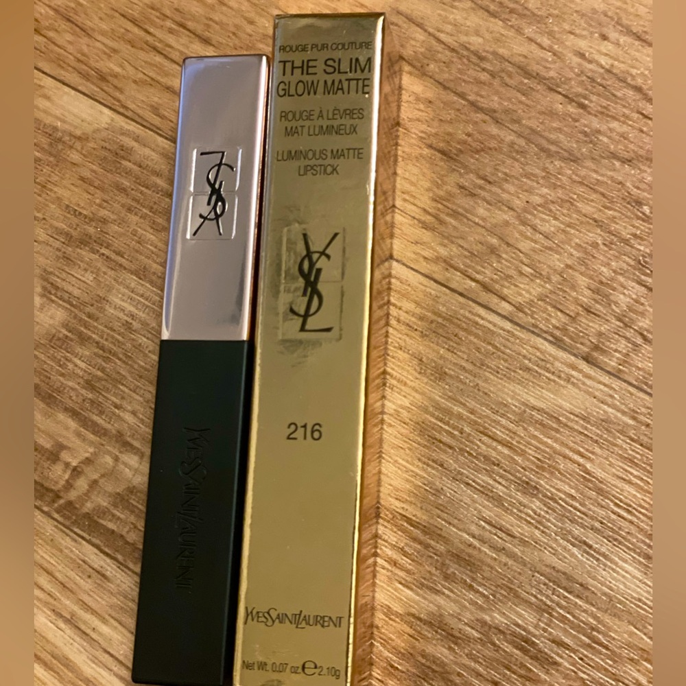 YSL Slim Glow Matte Lipstick in shade 216